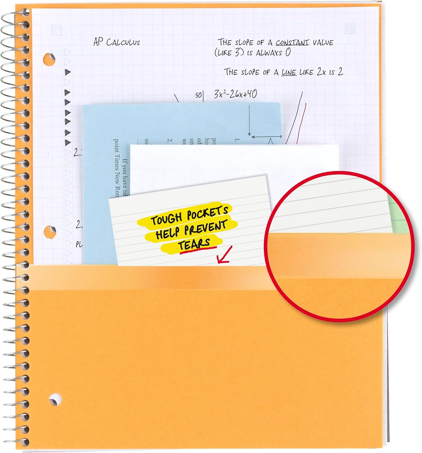 Five Star Spiral Notebook + Study App, 1 Subject, Graph Ruled Paper, 8-1/2" x 11", 100 Sheets, Fights Ink Bleed, Water Resistant Cover, Tidewater Blue (06190AA4)