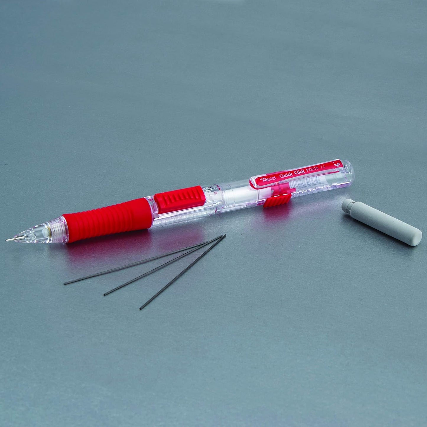 Pentel Quick Click Mechanical Pencil, (0.7mm), Medium, Black Barrel, Box of 12 Pencils (PD217A)