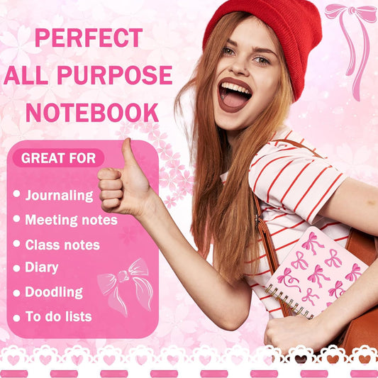 Resurhang 6 Pack A5 Composition Notebook Marble Spiral Notebooks Preppy Cute Aesthetic Hardcover Ruled Composition Books with Ballpoint Pens for School Day Classroom Prize, 5.8 x 8.3 Inch