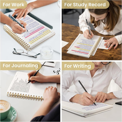 Lined Spiral Notebook Journal for Work, 300 Pages Thick B5 (7.1"x10") College Ruled Journal for Women & Writing, Hardcover Notebook for Note Taking, Perfect for Office Home School Supplies, Purple
