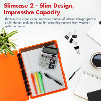 Dexas Slimcase 2 Plastic Clipboard with Storage and Side Opening, Black, Office Supplies Clipboards to Organize, Carry and Store, A4 Holder, Style and Functionality Nursing Clipboards