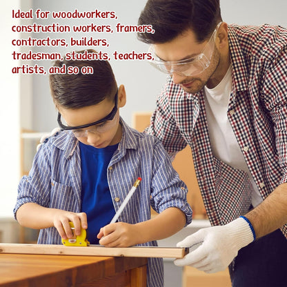 Fainne 48 Pcs Jumbo Pencil, Wooden Pencil with Black Core for Carpenters Construction Workers Woodworkers Framers Beginners Students Teachers DIY Project(Yellow,Round)