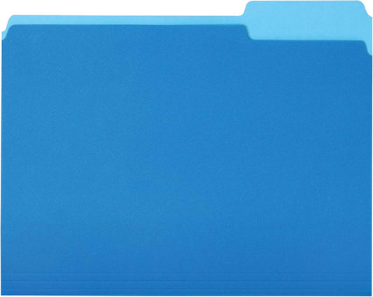 Amazon Basics Manila File Folders, Letter Size, 1/2 Tab in Left and Right Positions, 8.5" x 11", 36-Pack