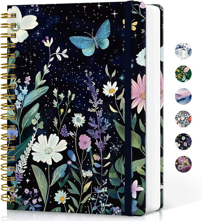 Lined Spiral Notebook Journal for Work, 300 Pages Thick B5 (7.1"x10") College Ruled Journal for Women & Writing, Hardcover Notebook for Note Taking, Perfect for Office Home School Supplies, Purple