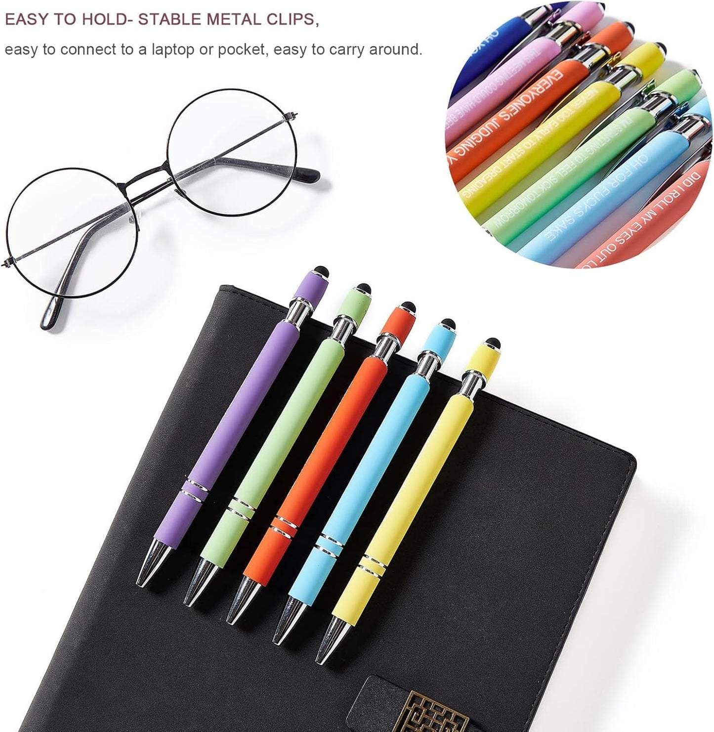 20 Pieces Ballpoint Pen Refills Black Ink 1.0mm Medium Point Smooth Writing Replacement Gel Ink Refills for Retractable Ballpoint Pen School Office Supplies