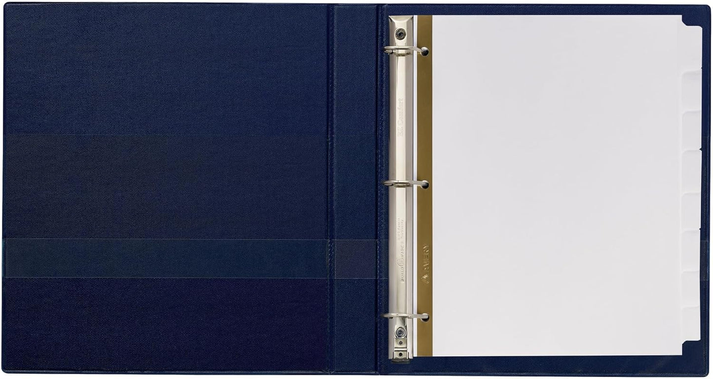 Avery 8-Tab Binder Dividers, Write & Erase White Big Tabs, 1 Set (23078)