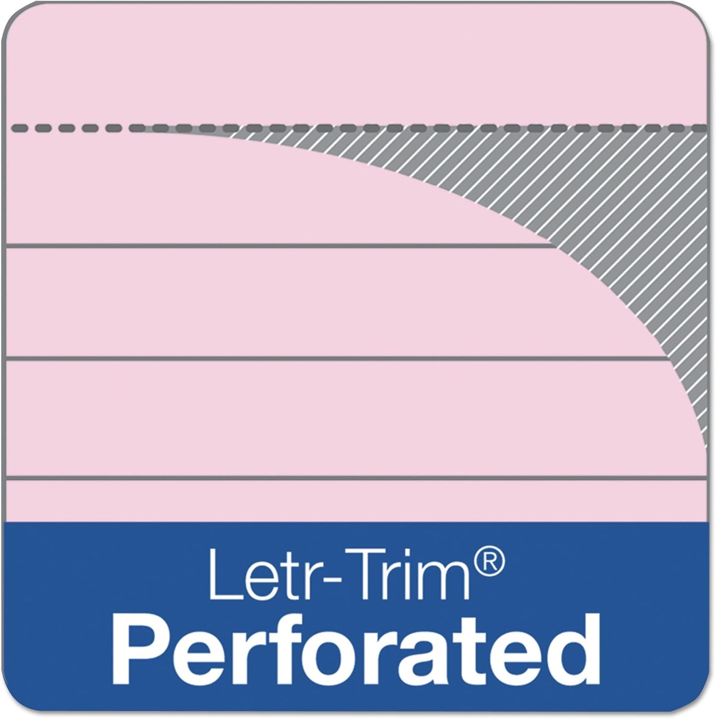 TOPS Prism+ Writing Pads, 5x 8, Perforated, Jr. Legal Ruled, Narrow 1/4 Spacing, Orchid, 50 Sheets, 12 Pack (63040)