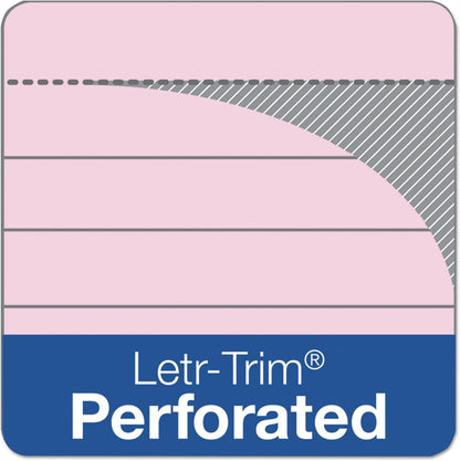 TOPS Prism+ Writing Pads, 5x 8, Perforated, Jr. Legal Ruled, Narrow 1/4 Spacing, Orchid, 50 Sheets, 12 Pack (63040)