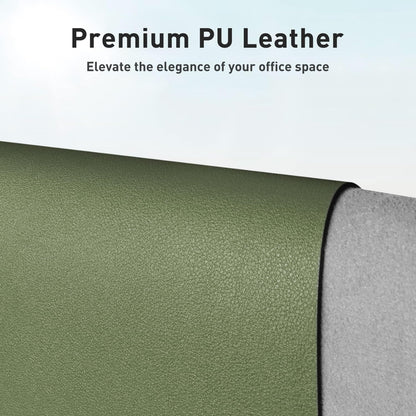 Aothia Non-Slip Waterproof PU Leather Desk Pad Protector for Mouse, Writing Desk, Office, Home, Laptop Blotter, 23.6" x 13.7", Black - Colors A