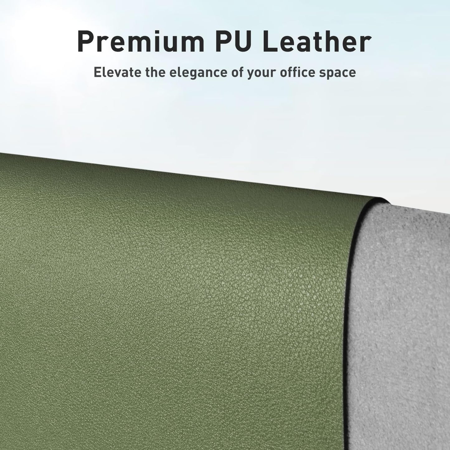 Aothia Leather Desk Pad Protector, Mouse Pad, Office Desk Mat, Non-Slip PU Leather Desk Blotter, Laptop Desk Pad, Waterproof Desk Writing Pad for Office and Home (Black,36" x 17") - Colors A