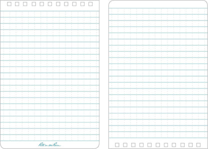 Rite in the Rain Weatherproof Top Spiral Notebook, 3" x 5", Black Cover, Universal Pattern, 3 Pack (No. 735-3X)