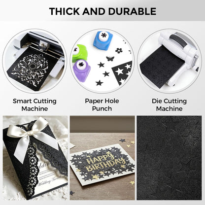 BOOKNOW 27 Sheets Silver Glitter Cardstock, 8.27" x 11.7" (A4 Size) Heavyweight Sparkle Paper, 250GSM/92LB Glitter Paper for Wedding Invitations, Scrapbooking, Card Making, DIY Cake Toppers