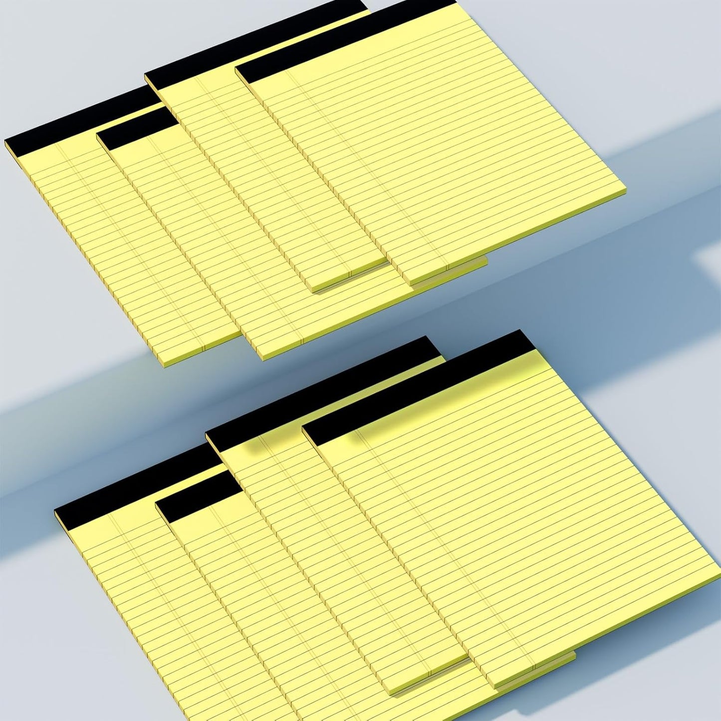 Legal Pads 8.5 x 11 Writing Pads, 3 Pack Note Pads 8.5 x 11 Wide Ruled Pads of Paper, Micro Perforated Notepad 8.5'' x 11'' Lined Paper Pads, Thickness Paper with Strong Cardboard, 30 Sheets per Pad