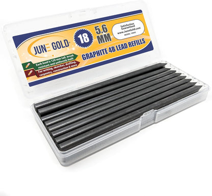 June Gold 640 Pieces, 0.5 mm HB #2 Lead Refills, 160 Pieces Per Dispenser, Fine Thickness, Break Resistant Lead/Graphite (Pack of 4 Dispensers)