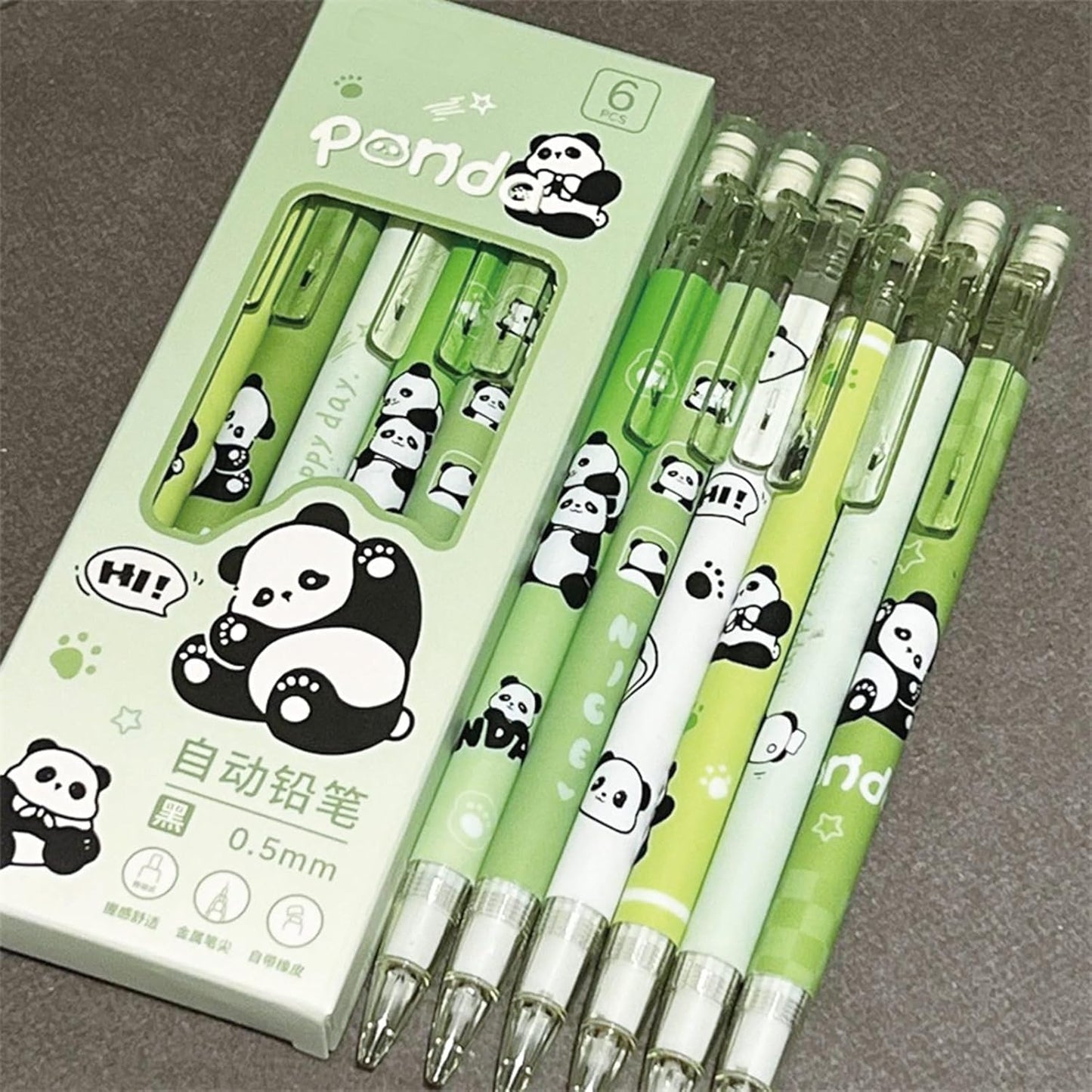 MOZXIRZ 4 Pcs Cute Mechanical Pencils with Top Eraser 0.5mm Cartoon Space Mechanical Pencil School Pencil for Women (6pcs Space)