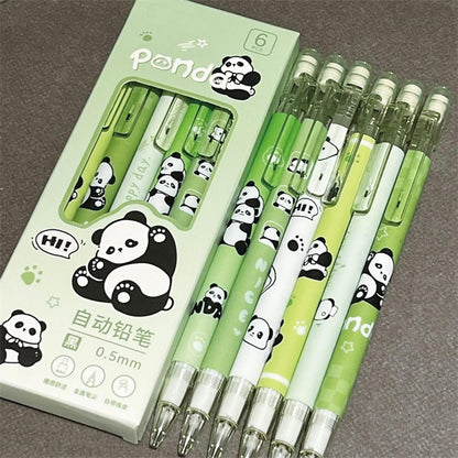 MOZXIRZ 4 Pcs Cute Mechanical Pencils with Top Eraser 0.5mm Cartoon Space Mechanical Pencil School Pencil for Women (6pcs Space)