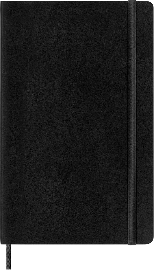 Moleskine Classic Notebook, Soft Cover, Large (5" x 8.25") Squared/Grid, Black, 240 Pages