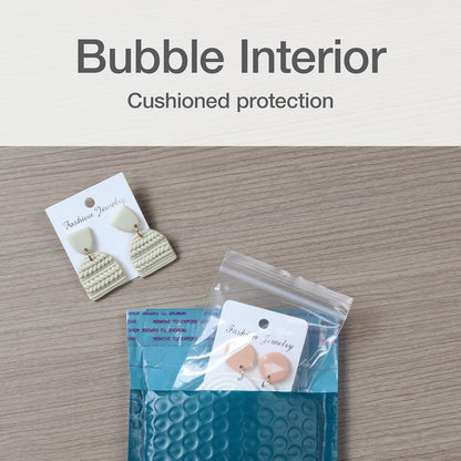 Quality Park Bubble Mailers, 6 x 9 Inch, White Poly Mailers, Padded Envelopes, Shipping Envelopes, Water Resistant, Self Seal, 50 Per Box (QUA85856), Plastic