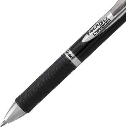 Pentel EnerGel Permanent Gel Ink Rollerball Pen, Black, 3 Pack (BLP77BP3A)