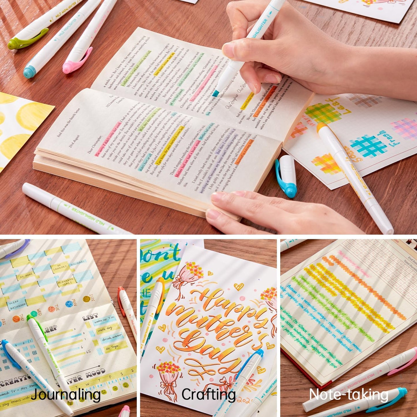 Shuttle Art Pastel Highlighters, 18 Colours Dual Tip Highlighters, Highlighter Markers Assorted Colours, Perfect for Colouring, Underlining, Highlighting, Journaling in School Office Home
