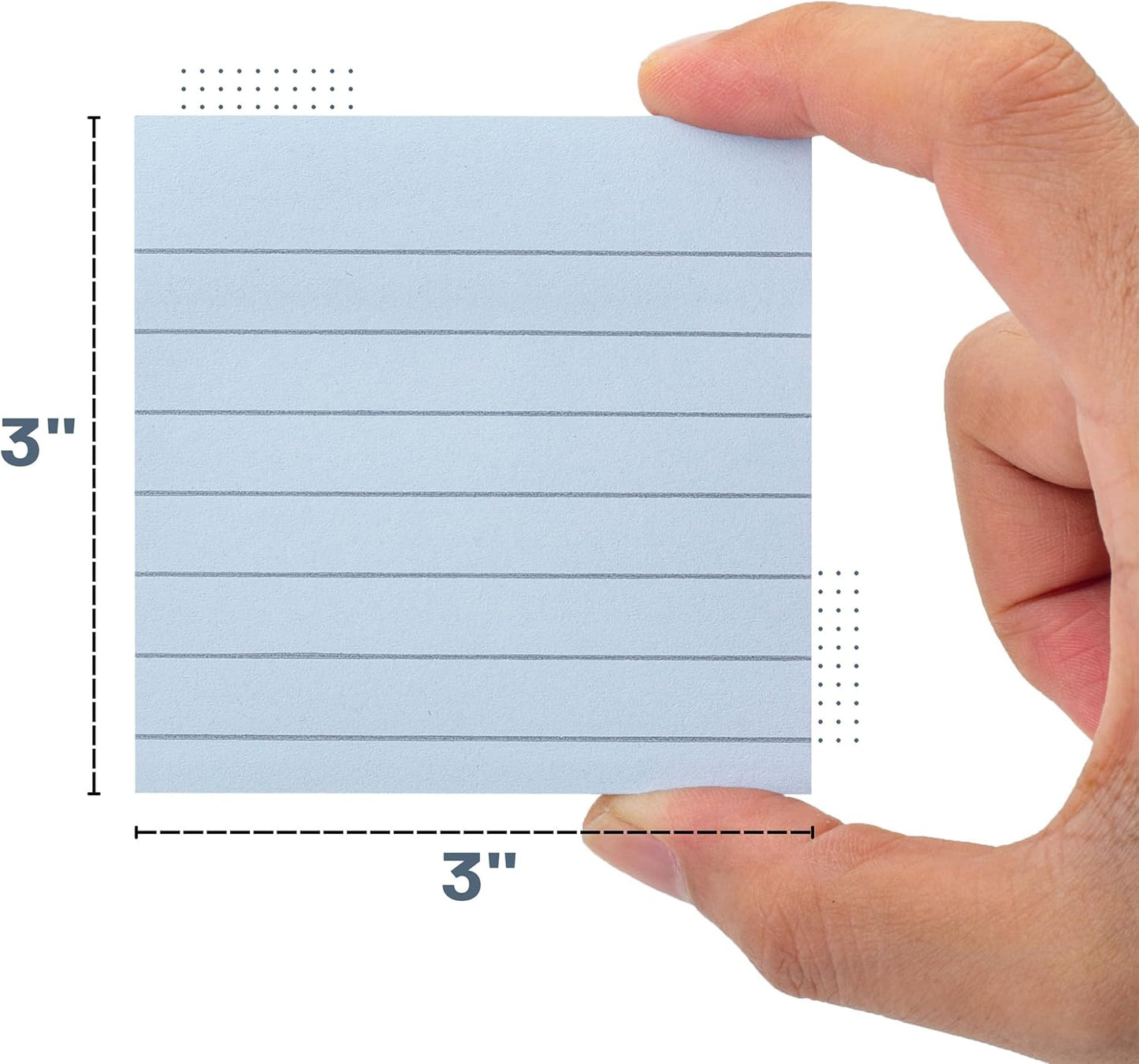 Mr. Pen- Lined Sticky Notes, 3" x 3", 12 Pads, 60 Sheets/Pad, Morandi Color, Bulk Sticky Notes with Lines, Ruled Post Stickies, Memo Pads, Self-Stick Note Pad for Office, School, Home, Study