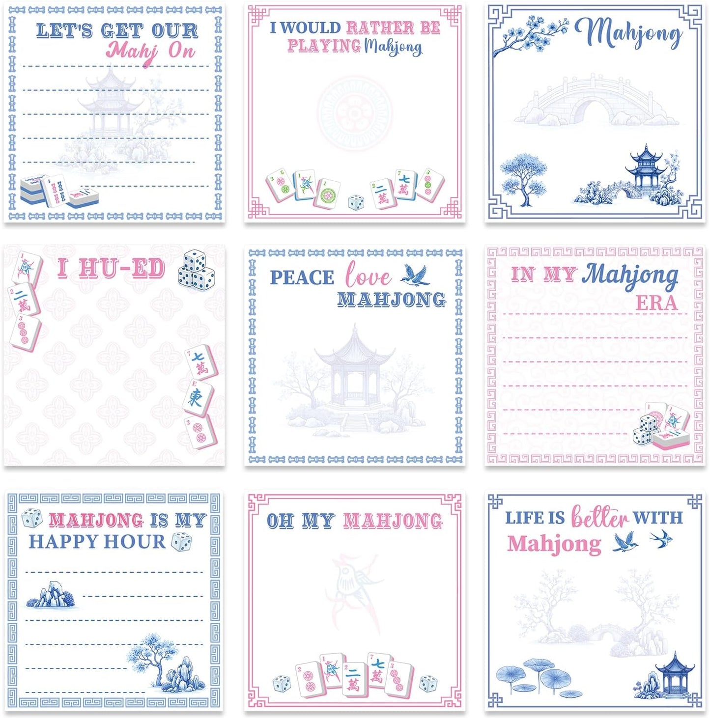 Inspirational Sticky Notes Gifts - 9 Pack Funny Positive Quotes Notepads 3x3 Inches, Fun Motivational Self-Adhesive Memo Pads Office Study Supplies for Friends Coworkers (450 Sheets)