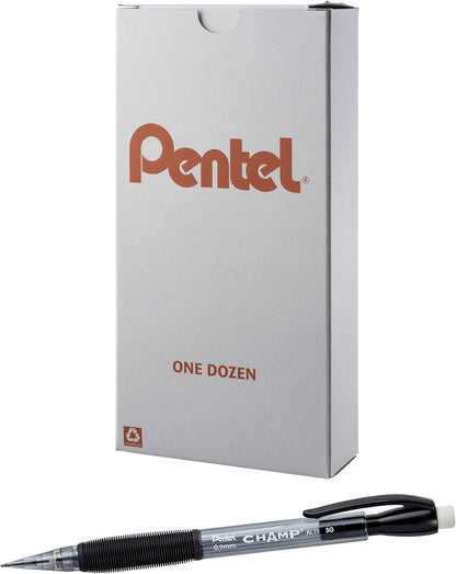 Champ Pentel Mechanical Pencil, 0.7 mm, Blue Barrel, Box of 12 (AL17C)