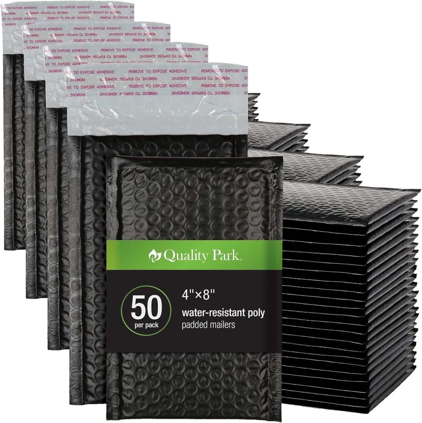 Quality Park Bubble Mailers, 6 x 9 Inch, White Poly Mailers, Padded Envelopes, Shipping Envelopes, Water Resistant, Self Seal, 50 Per Box (QUA85856), Plastic
