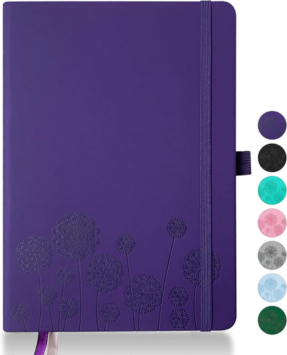 Notebook Journal for Women,A5 Hardcover Leather Journaling Notebooks for Work,200 Pages Travel Journal for Women Men with Pen Holder and Ribbon,5.78"×8.34"(Turquoise)