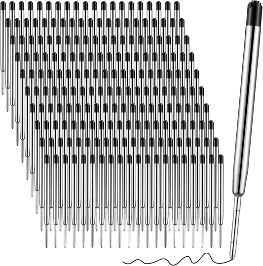 AmazingSpark 200 Pcs 3.9 Inch Ballpoint Pen Refills Bulk Black Ink Pen Refills for Click Retractable Pens 1mm Medium Point Replaceable Ballpoint Refill with Smooth Writing for School Office Supplies