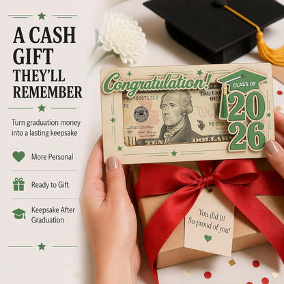 Wooden Cute Pencil Gift Card Holder 3.36x6 inches, Graduation Cash Holder for Class of 2026, Teacher Appreciation Gifts, Creative Money Gift Idea for Students, Teacher Gift, Teacher Appreciation Gifts