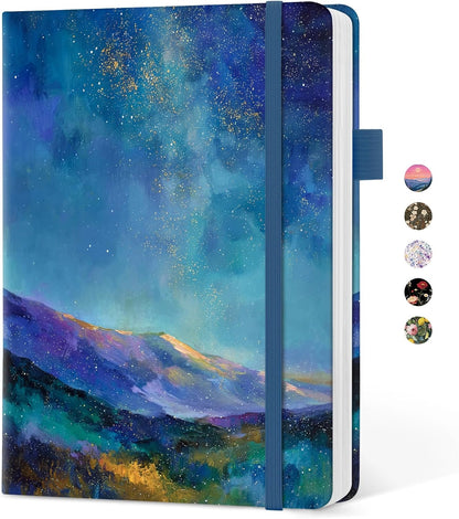 Taja Aesthetic Lined Journal for Women, Pretty 6" x 8" Notebook for Work & Note with 160 College Ruled Pages, Hardcover Leather Notebook for Journaling, Note Taking, Bible Study, Hummingbird
