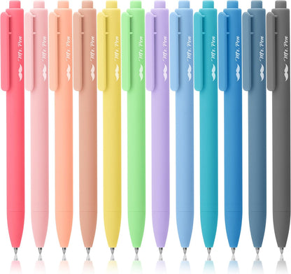 Mr. Pen- Retractable Gel Pens, 12 Pack, Colorful Ink, Fine Point 0.7mm, Fast Dry, Smooth Writing, Cute Pens for Drawing, Writing Planner and School Supplies