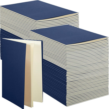 Mimorou 100 Pcs Journals Notebooks Bulk - Kraft Softcover A5 Small Notebooks 5.5 Inch x 8.3 Inch Notepads with 60 Page 30 Sheet for Writing Sketch Travel Office Supplies(Navy Blue,Lined)
