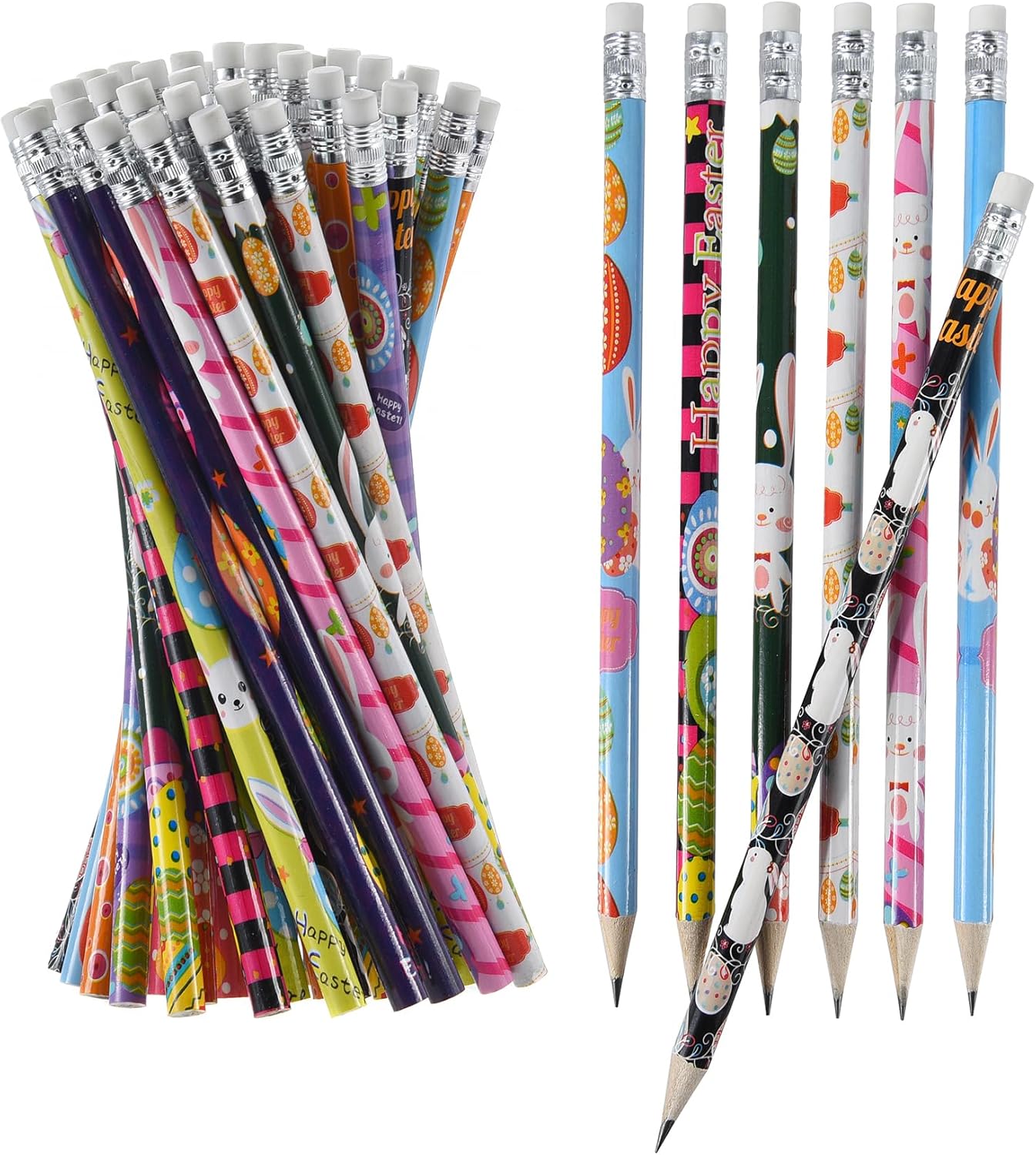 72PCS Corlorful Wooden cased Pencils for Kids with Erasers, Wood Wedding Golf for School,Drawing,Gift (72PCS) (Fruit, 72)