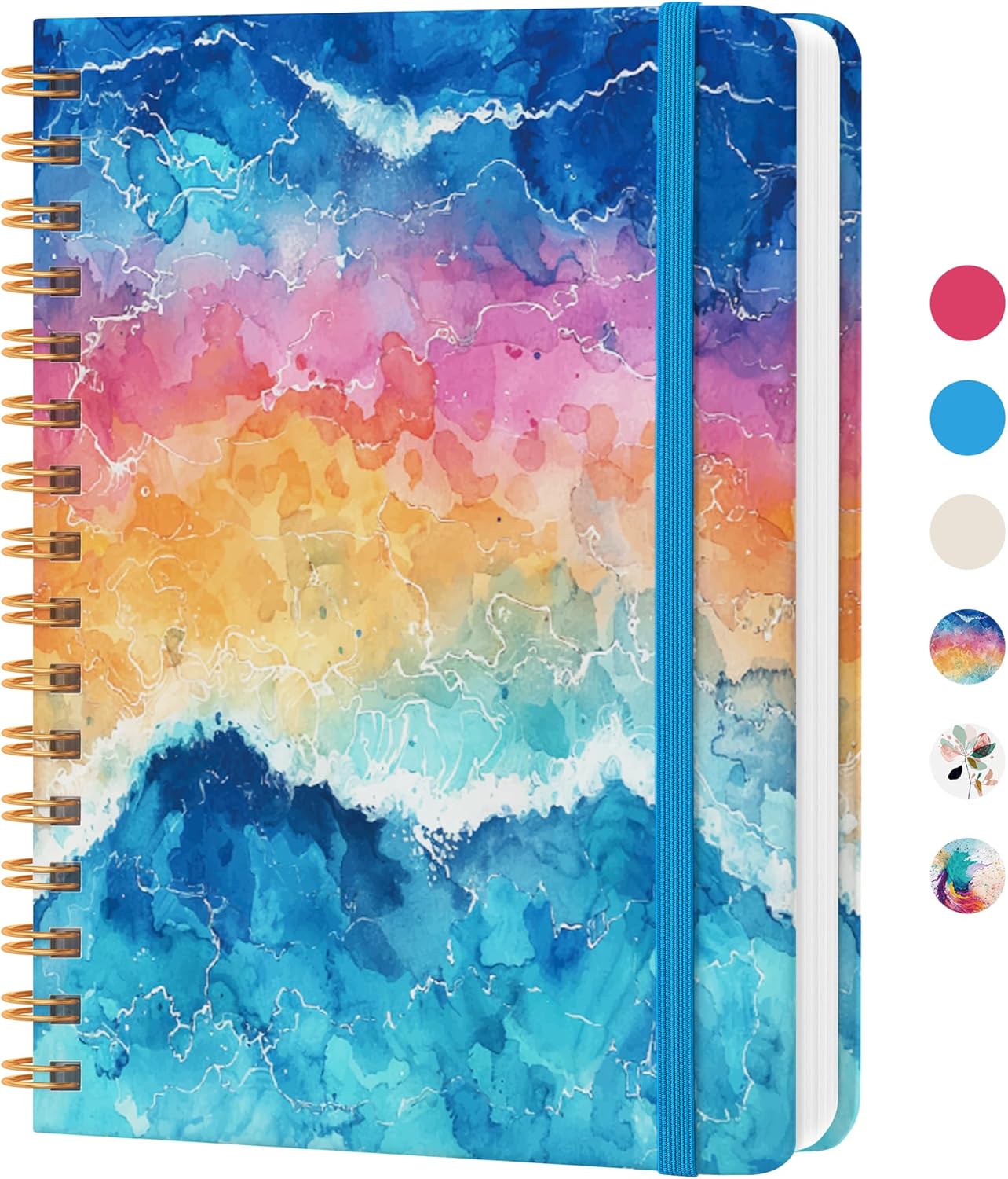 CICPAP Lined Spiral Journal Notebook, A5 College Ruled Notebook for Journaling, Note-Taking, and Daily Planning, Durable Hardcover with an Elegant Design, Purple