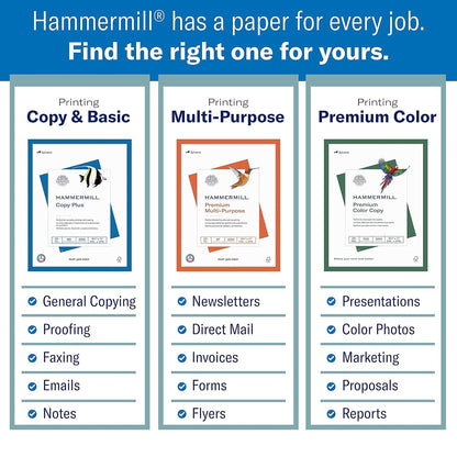 Hammermill 122549 Premium Color Copy Cover, 60 lbs., 8 1/2 x 11, Photo White, 250 Sheets