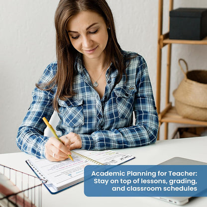Planner 2026-2027, Academic Year Monthly and Weekly Calendar Planner, Jul 2026 - Jun 2027, Hardcover Teacher Student Planning Agenda book with Tabs, Perfect for School Office Supplies, 6.3" x 8.5" - Wildflowers