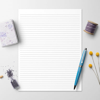 321Done Ruled Notepad Lined Notepad - Made in USA, White - Half Size (5.5x8.5), Wide-Ruled
