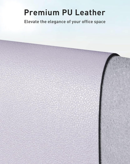 Aothia Leather Office Desk Pad Protector, Non-Slip PU Leather Desk Blotter, Waterproof Laptop Writing Mouse Pad for Office and Home, Black, 31.5" x 15.7" - Colors B
