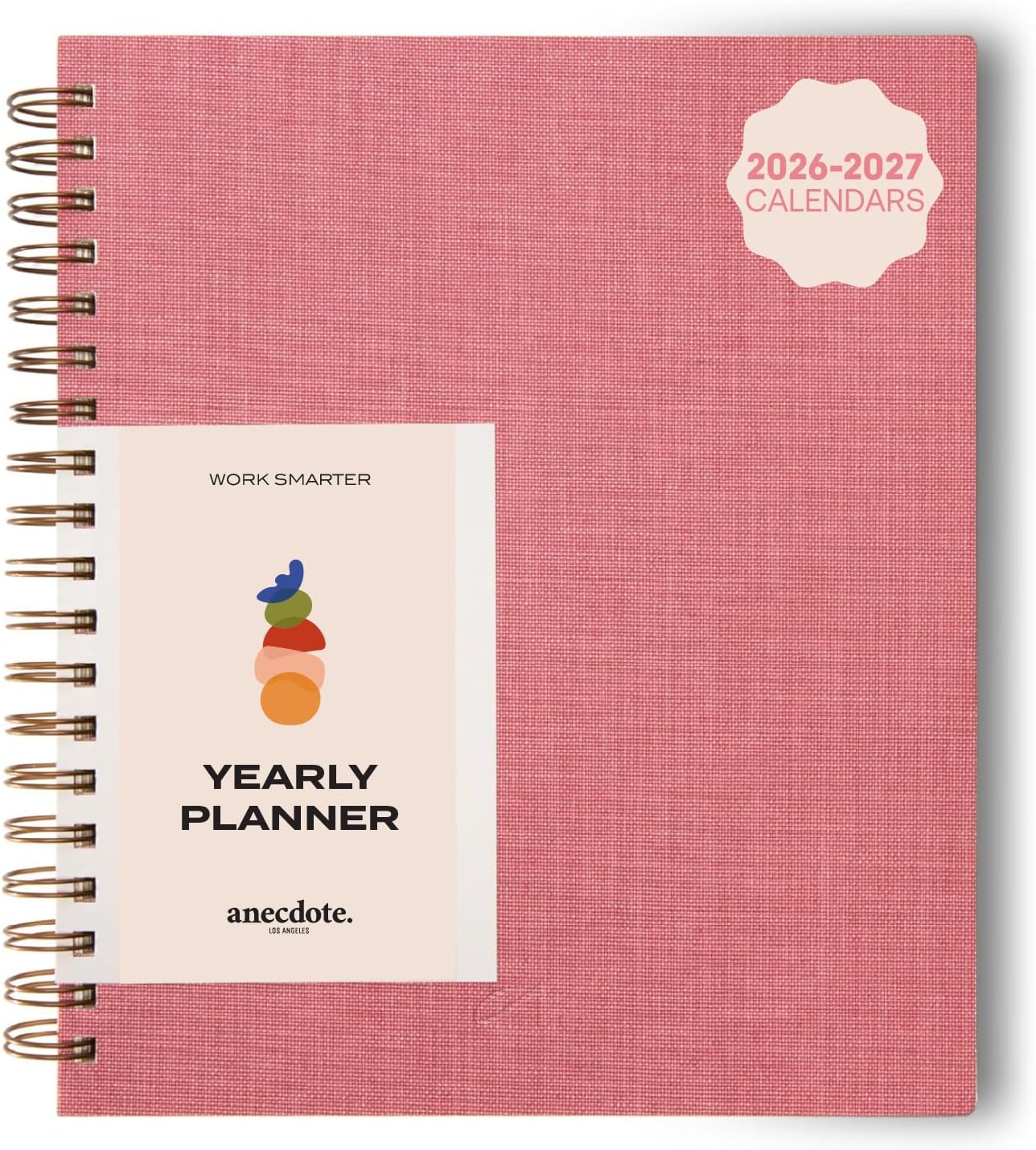 Anecdote Daily Planner w/ 2026-2027 Calendar | Start Anytime 26 Weeks Undated | 1 Page per Day | 8.5" x 5.2" | Hardcover To-Do List Organizer, Plan Your Success, Achieve Productivity Goals (Evergreen)