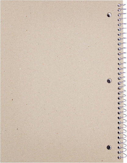 Yoobi College Ruled 8 x 10.5” Spiral Notebook Set – 3-Pack of 1 Subject Notebooks, Pink, Purple & Black Celestial Patterns – 150 Perforated 3-Hole Punched Sheets
