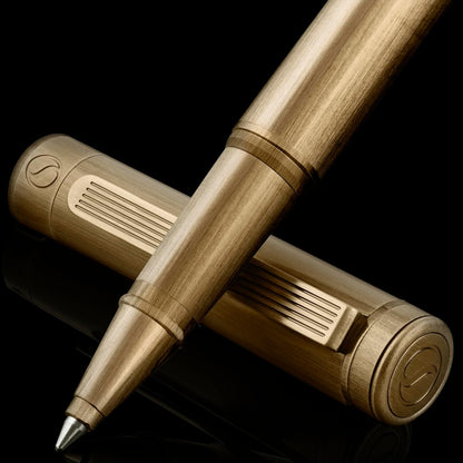 Scriveiner Midnight Blue Rollerball Pen - Stunning Blue Lacquer Luxury Pen, Chrome Finish, Schmidt Ink Refills, Men & Women, Professional, Executive Office, Nice Pen