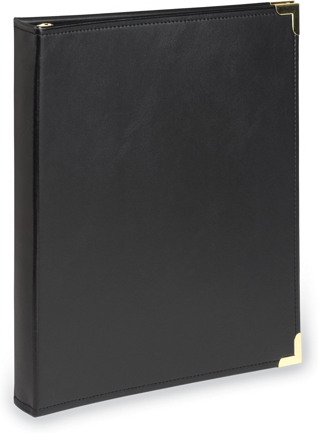 Samsill Classic Collection Leather 3 Ring Binder, Executive Presentation Portfolio, 0.5 Inch (Holds 100 Sheets), Brass Round Ring, Burgundy