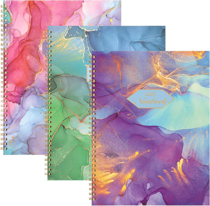 LABUK 3 Pack Spiral Notebook Journal for Women College Ruled Notebook 120 Pages A4 Aesthetic Journaling Notebooks for Work School Office Home, 8.5 x 11 Inches Notebooks for Valentine Gifts