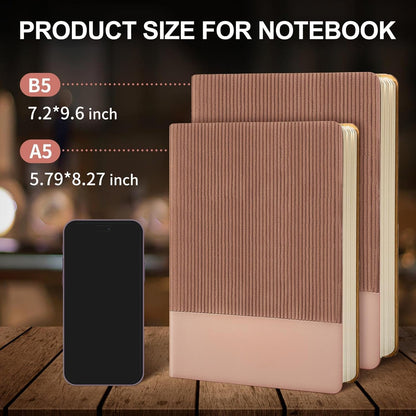 Lined Journal Notebook for Work College Ruled Note Book 5.79"x8.27"A5 PU Leather Daily Journaling 216 Pages for Women Men Writing Home School Supplies Business (Dark Green)