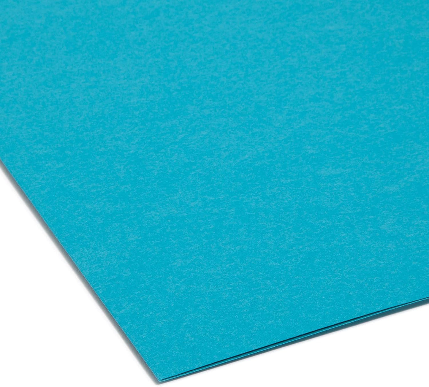Smead Interior File Folder, 1/3-Cut Tab, Letter Size, Aqua, 100 per Box, Expandable File Folders for Filing Cabinet