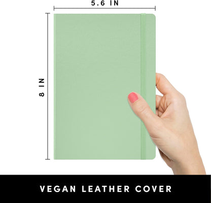 PAPERAGE Lined Journal Notebook, (Black), 160 Pages, Medium 5.6 in x 8 in - 100 GSM Thick Paper – Hardcover Journaling Notebook for Work, School & Note Taking