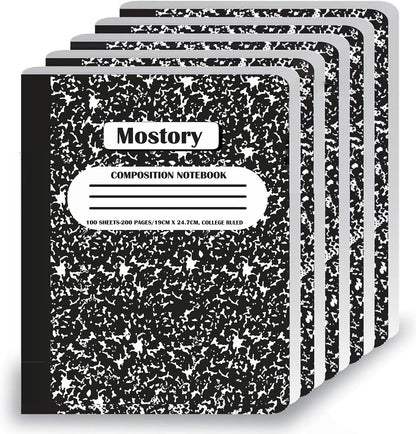 MOSTORY 50 Pack Bulk Composition Notebook - College Ruled 200 Pages (100 Sheets), Size 7.5" x 9.75", Bulk School Supplies, Office, Bulk Notebooks for School, Writing Journal Notebook with Lined Paper