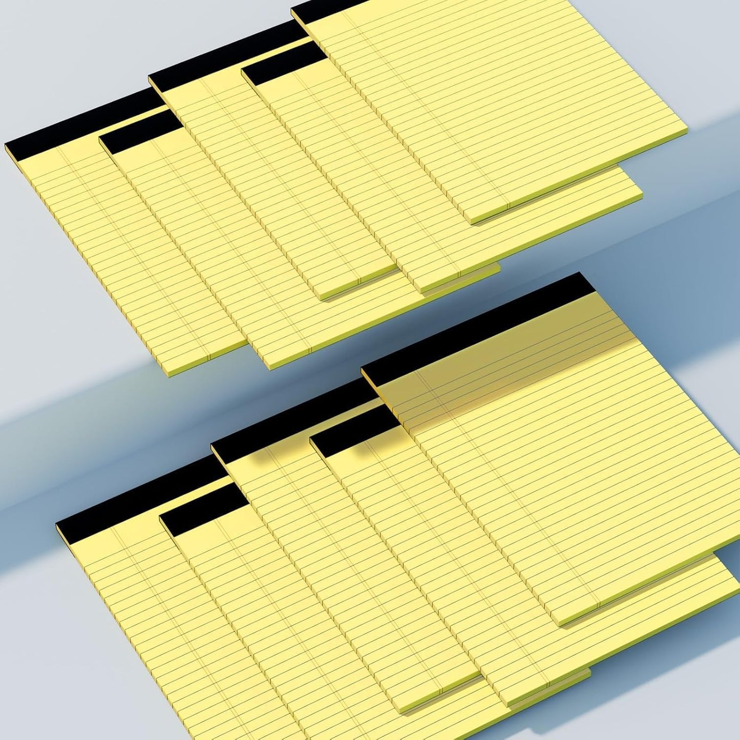 Legal Pads 8.5 x 11 Writing Pads, 3 Pack Note Pads 8.5 x 11 Wide Ruled Pads of Paper, Micro Perforated Notepad 8.5'' x 11'' Lined Paper Pads, Thickness Paper with Strong Cardboard, 30 Sheets per Pad